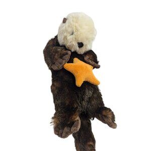 The Petting Zoo stuffed otter animal toy holding star 18 inch aquatic collection